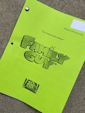 Family Guy 2007 Production Used Table Draft Script Former Life Of Brian DYLAN!